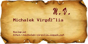 Michalek Virgília névjegykártya